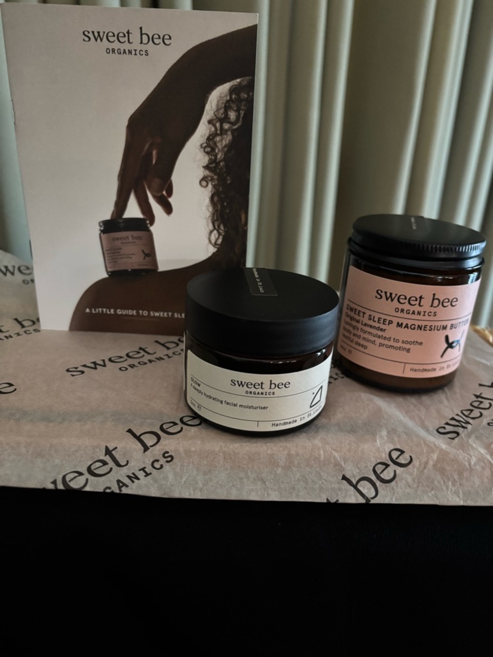 Sweet Bee Organics 2-Piece Set. Sweet Sleep Magnesium Butter & Glow…New, Sealed